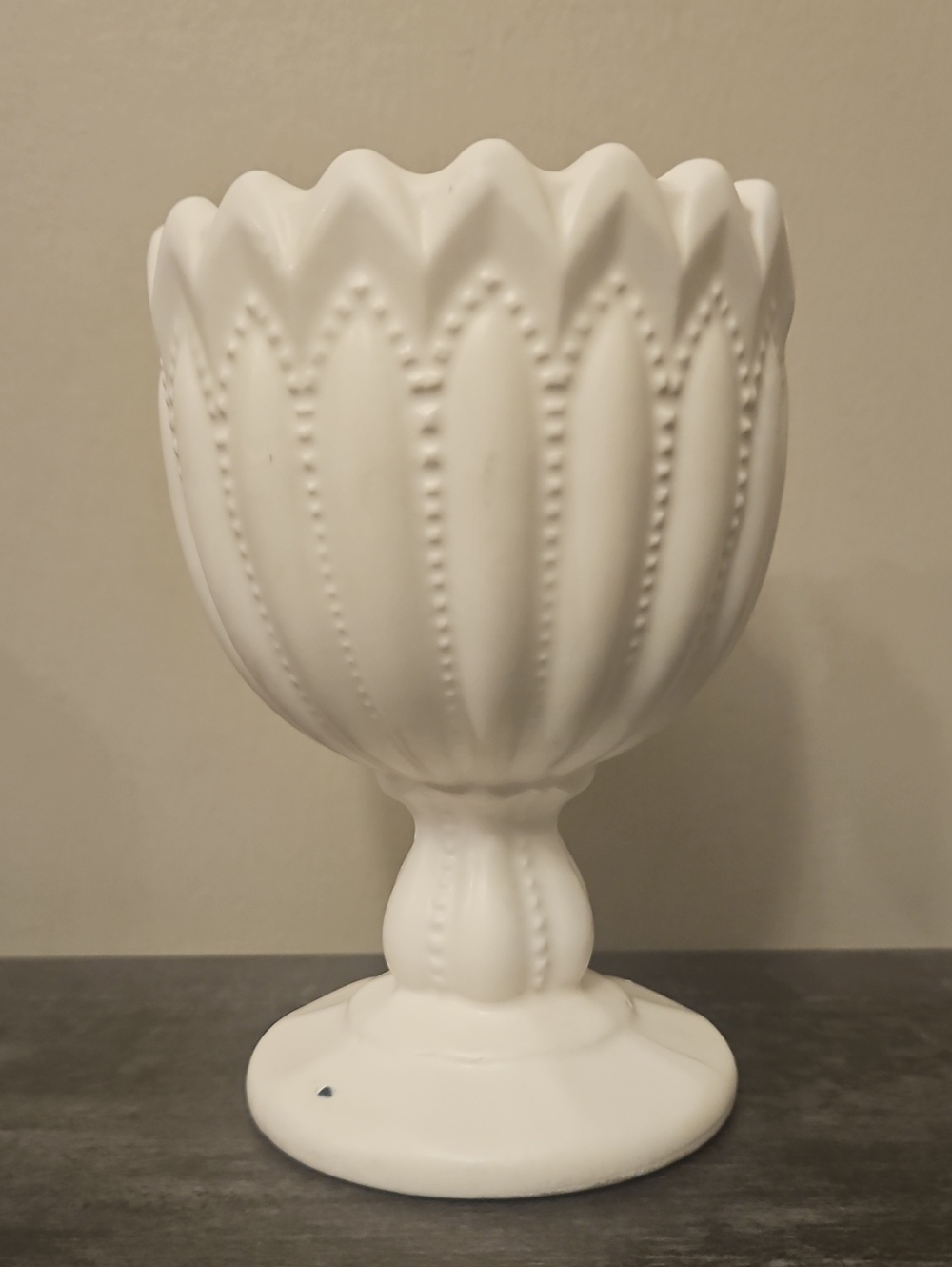 Vintage Inarco Japan White Ceramic Pedestal Compote Planter Candy Dish Vase